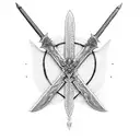 a double edged sword tattoo tattoo design idea