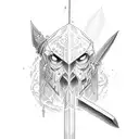 a double edged sword tattoo tattoo design idea