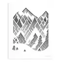 heartbeat mountains snowboarding  tattoo design idea