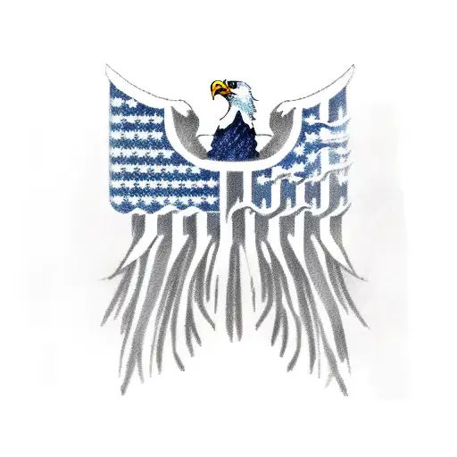 eagle us flag navy submarine  tattoo design idea