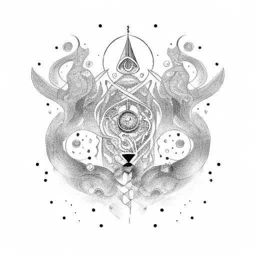 Libra Leo combined tattoo design idea