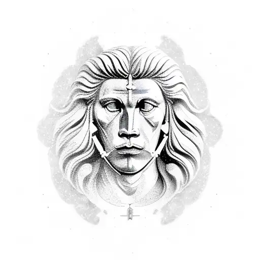 Libra Leo combined tattoo design idea