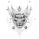 Libra Leo combined tattoo design idea