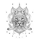 Libra Leo combined tattoo design idea