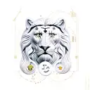 Libra Leo combined tattoo design idea