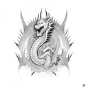 Dragon with 2000 tattoo design idea