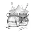 A jam jar tattoo design idea