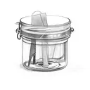 A jam jar tattoo design idea