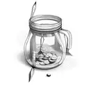 A jam jar tattoo design idea
