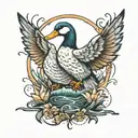 illenium ducks waterfowl tattoo design idea