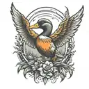 illenium ducks waterfowl tattoo design idea