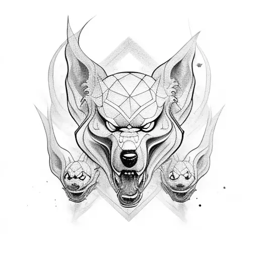 cerberus  tattoo design idea