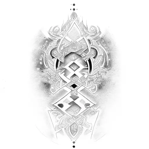 The word YESHUA tattoo design idea