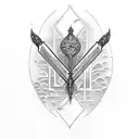 The word YESHUA tattoo design idea