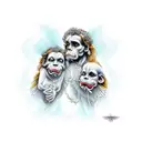 hear no evil see no evil speak no evil with angels tattoo design idea