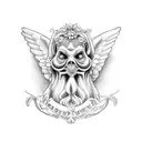 hear no evil see no evil speak no evil with angels tattoo design idea