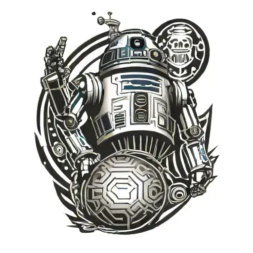 starwars- c3po and r2d2 tattoo design idea
