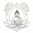 buddhist tattoo design idea