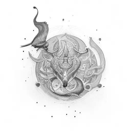 luck, patience  tattoo design idea