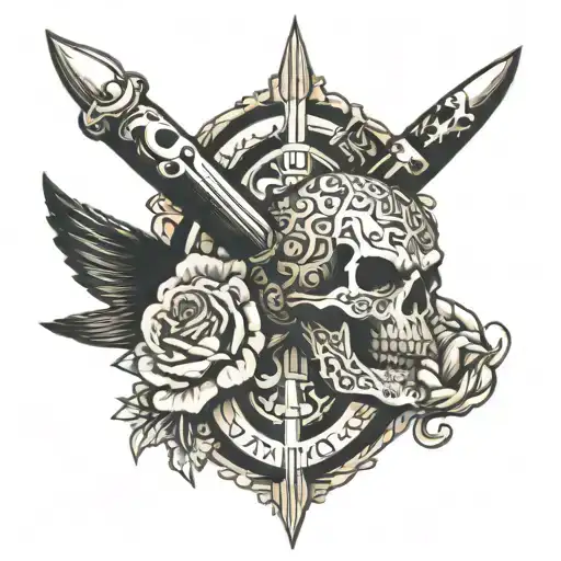 femur f16 tattoo design idea