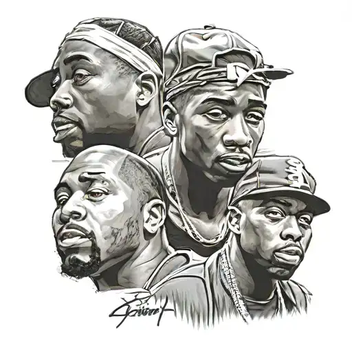 tupac and biggie smalls tattoo design idea