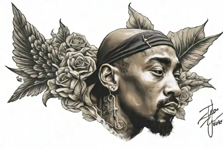 tupac shakur tattoo design idea