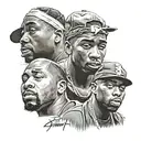 tupac and biggie smalls tattoo design idea