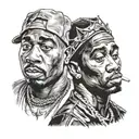 tupac and biggie smalls tattoo design idea