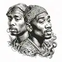 tupac and biggie smalls tattoo design idea