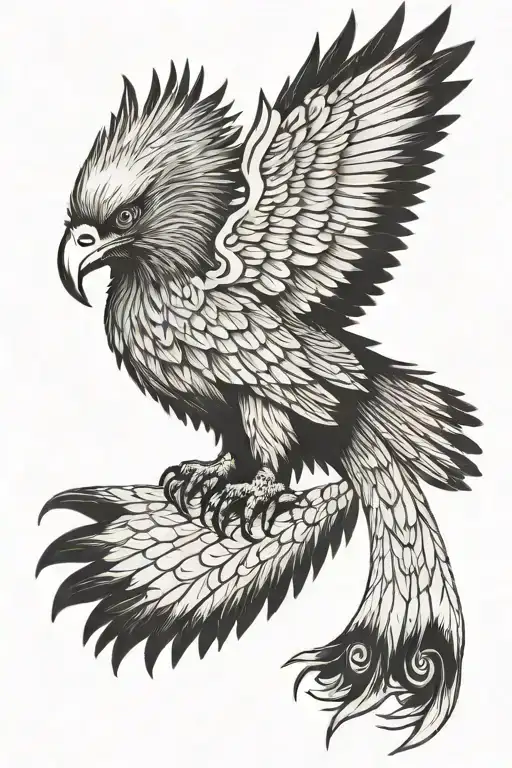 bearded vulture tattoo design idea