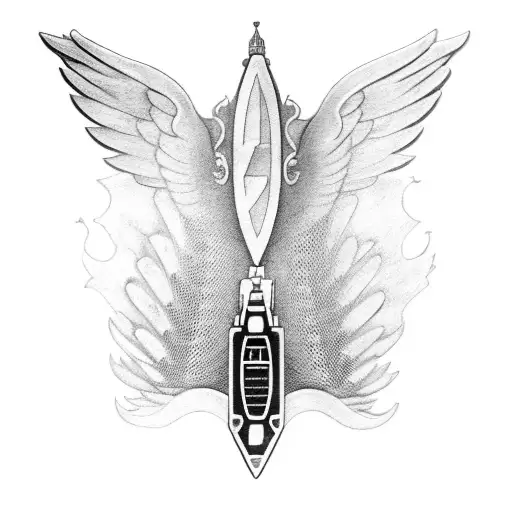 racing wheel with wings tattoo design idea