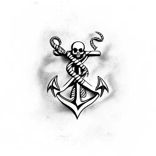Combine the anchor and skull symbols to create a unique tattoo design that represents your love for both the sea and the darker side of life. tattoo design idea