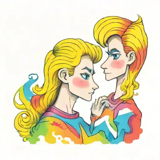 beavis and butthead Lisa Frank style tattoo tattoo design idea