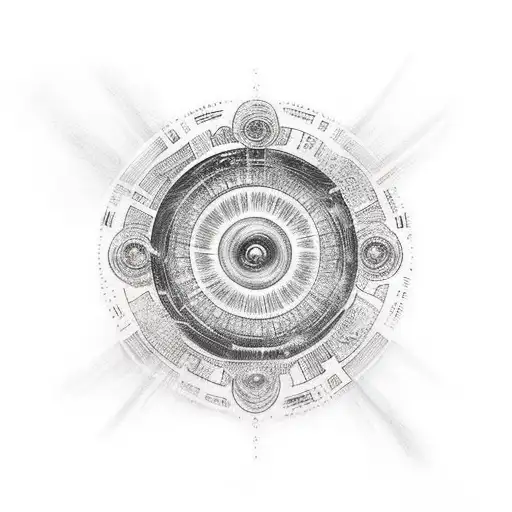 Interstellar Black Hole tattoo design idea