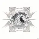 Interstellar Black Hole tattoo design idea