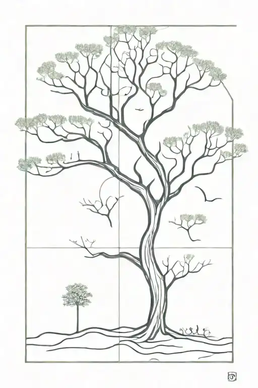 tree afrocentric design featuring tattoo design idea