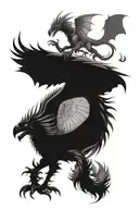 make 3 creatures fly around. one is a hippogryph, one is a hungarian Horntail Dragon and the last one is a thestral.  tattoo design idea