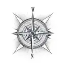 Compass, forest, trees, realistic, power, nature, animals, hope, trust, lighthouse, tattoo design idea