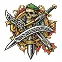 commando dagger tattoo design idea