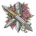 commando dagger tattoo design idea