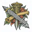 commando dagger tattoo design idea