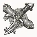 commando dagger tattoo design idea