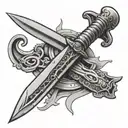 commando dagger tattoo design idea