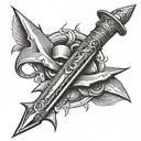 commando dagger tattoo design idea