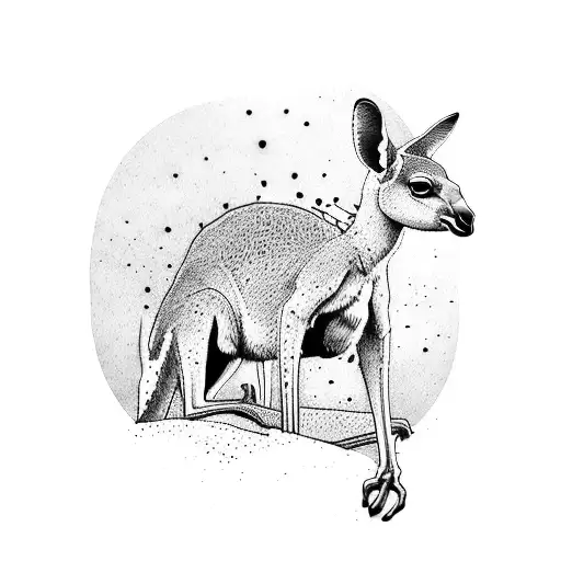 Kangaroo Tattoo | Leg tattoos, American traditional, Traditional tattoo