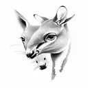 kangaroo tattoo design idea