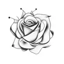 Flowers crown around arm tattoo design idea
