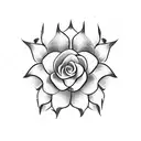 Flowers crown around arm tattoo design idea