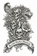 blood makes u related loyalty makes you family tattoo design idea