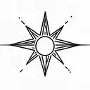 astrology aries, magic, line, star tattoo design idea